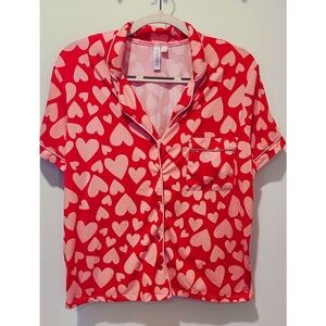 Pajama Set Heart Love Cute Red Pink